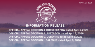 Information Release: Appeal Decisions – J. Queskekapow, A. Apetagon, G. Osborne and I. Balfour